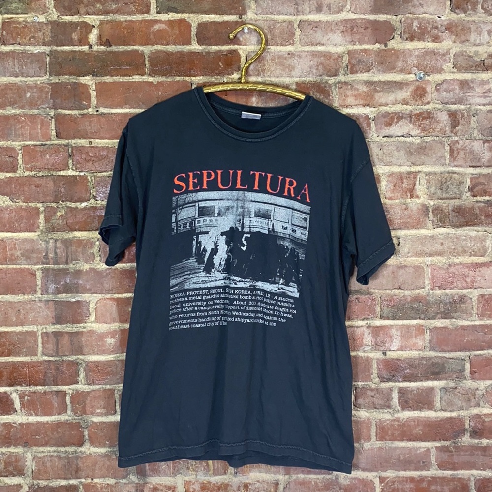 Sepultura Brazilian hard rock black band tee shirt